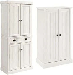 Crosley Furniture Seaside Kitchen Pantry Cabinet - Distressed White & Seaside Hall Tree - Distressed White -Safavieh Furniture 41L aDPE3oL. AC