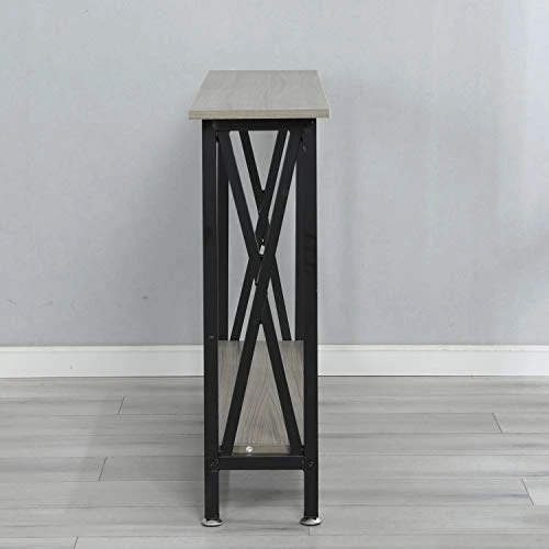 Soges Console Table Sofa Table Entry Way Table With Shelves Side Table For Living Room, Hallway, Office Grey DX-125-SW 3 Soges Console Table Sofa Table Entry Way Table With Shelves Side Table For Living Room, Hallway, Office Grey DX-125-SW - Image 3
