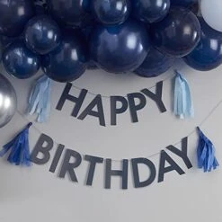 Ginger Ray 'Mix It Up' Clear And White Acrylic Happy Birthday Bunting-3m, MIX-520 -Safavieh Furniture 41LONa2HiL. AC
