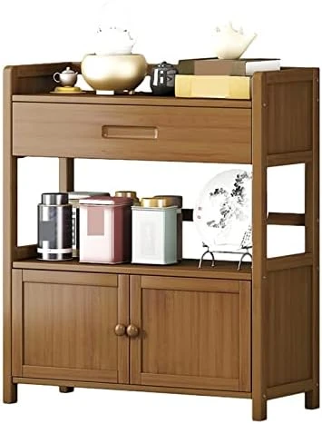 Microwave Oven Rack Storage Rack For Household Use, Living Room, Office, Floor To Floor Storage Of Tea Water Cabinet, Tea Table Side Tea Rack, Kitchen Storage Cabinet Kitchen Storage Rack (Color : Br 5 Microwave Oven Rack Storage Rack For Household Use, Living Room, Office, Floor To Floor Storage Of Tea Water Cabinet, Tea Table Side Tea Rack, Kitchen Storage Cabinet Kitchen Storage Rack (Color : Br - Image 5