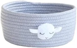 Storage Tray Cotton Rope Sundries Desktop Storage Boxes Simple Decorative Grey L -Safavieh Furniture 41M1EEk7xL. AC 1