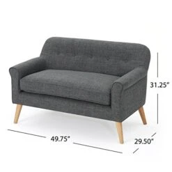 Christopher Knight Home Mariah Mid-Century Modern Loveseat, Grey -Safavieh Furniture 41M2AfW5HAL