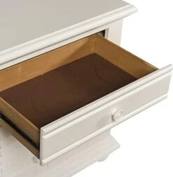 BOWERY HILL 2 Door 1 Drawer Wooden Bedside Nightstand In White -Safavieh Furniture 41ME4VxFcaL