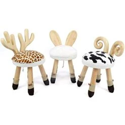 Wooden Toddler Chair, Naturally Finished Solid Hardwood,Kids Stool Chair, Handmade, For Playroom, Nursery, Preschool, Bedroom, Kindergarten Eating, Reading, Playing, Boys Girls Age 2+ (1, Sheep Horn) 8 Wooden Toddler Chair, Naturally Finished Solid Hardwood,Kids Stool Chair, Handmade, For Playroom, Nursery, Preschool, Bedroom, Kindergarten Eating, Reading, Playing, Boys Girls Age 2+ (1, Sheep Horn) -Safavieh Furniture 41MIJM7E8jL