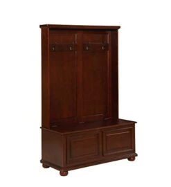 Powell Furniture Chadwick Hall Tree, Cherry,