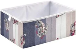 Usa Flag Painted Storage Bins Canvas Collapsible Box Chest Organizer For Edroom Closet Kid's Toys Laundry 11x11x11 Inch -Safavieh Furniture 41MhTCad83L. AC