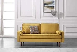 Container Furniture Direct S5459 Mid Century Modern Velvet Upholstered Tufted Living Room Sofa, 69.68" Goldenrod 23 Container Furniture Direct S5459 Mid Century Modern Velvet Upholstered Tufted Living Room Sofa, 69.68" Goldenrod -Safavieh Furniture 41MpYlu2kRL. AC