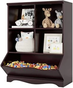 URKNO Toy Storage Cabinet, Kids Bookcase And Bookshelf, 5 Cubbies Toy Storage Display Organizer For Playing Room, Bedroom, Nursery, Classroom, White -Safavieh Furniture 41N1wgylv8L. AC