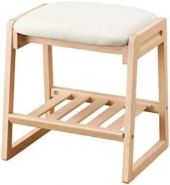 Koizumi Study Desk FLC-802MOGY Study Chair, Natural, W 19.1 X D 15.7 X H 20.5 Inches (48.5 X 40 X 52 Cm), Faris Stool MO, Gray -Safavieh Furniture 41N9v05xFL. AC