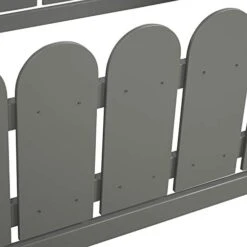 Merax Twin Size Wooden House Bed Frame With Fence-Shaped Guardrail For Teens, Girls, Boys, Gray 11 Merax Twin Size Wooden House Bed Frame With Fence-Shaped Guardrail For Teens, Girls, Boys, Gray -Safavieh Furniture 41NFdwoFa0L