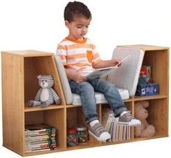 VHPVHP Bookcase With Reading Nook, 6 Shelves For Kids, Boys, Girls, Nursery, Playroom (Brown) 16 VHPVHP Bookcase With Reading Nook, 6 Shelves For Kids, Boys, Girls, Nursery, Playroom (Brown) -Safavieh Furniture 41NGLTTj8KL. AC
