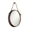 SEI Furniture Melissa Round Decorative Wall Mirror, Rust