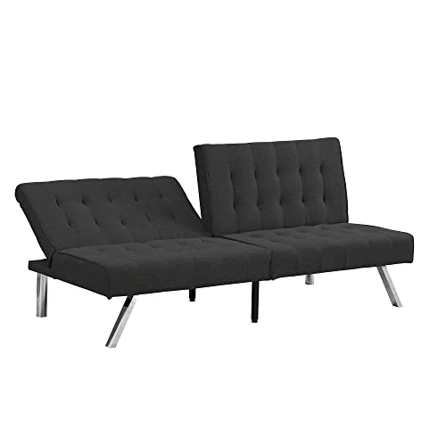 NewCosmos Wood Frame, Stainless Leg, FUTON, Sofa Bed Black 6 NewCosmos Wood Frame, Stainless Leg, FUTON, Sofa Bed Black - Image 6