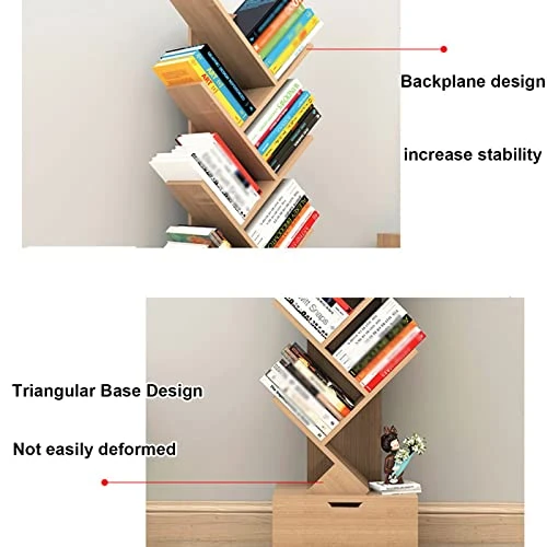 Tree Shelf, Tree Shaped Standing Shelf, Vertical Floor-to-ceiling Bookshelves, Space Saving Tree Bookshelves For Living Room Home Office Bookshelves In Office, Living Room ( Color : Wood Color , Size 4 Tree Shelf, Tree Shaped Standing Shelf, Vertical Floor-to-ceiling Bookshelves, Space Saving Tree Bookshelves For Living Room Home Office Bookshelves In Office, Living Room ( Color : Wood Color , Size - Image 4
