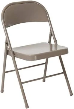 Flash Furniture HERCULES Series Double Braced Beige Metal Folding Chair -Safavieh Furniture 41NadUiTBUL. AC