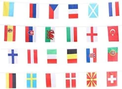 MatureGirl Flag European String Cup Flags Pennant Banner Championship 24 String European Decoration & Hangs Pan Christmas Ornament (Multicolor, One Size) -Safavieh Furniture 41Ng0T6yMeS. AC