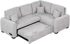 Merax L Shaped Sectional Sofa Couch Sleeper Bed With Storage Ottoman And Chaise For Living Room, Small Apartment Love Seats, Beige_Linen 29 Merax L Shaped Sectional Sofa Couch Sleeper Bed With Storage Ottoman And Chaise For Living Room, Small Apartment Love Seats, Beige_Linen -Safavieh Furniture 41NpuIGxEzL. AC