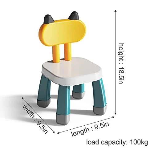 GobiDex Toddler Chair For Boys And Girls, Durable Kids Plastic Chair, 9.5" W X 9.5" D X 18.5" H For Indoor Or Outdoor, Playroom, Nursery, Birthday Gifts For Kids 3 GobiDex Toddler Chair For Boys And Girls, Durable Kids Plastic Chair, 9.5" W X 9.5" D X 18.5" H For Indoor Or Outdoor, Playroom, Nursery, Birthday Gifts For Kids - Image 3