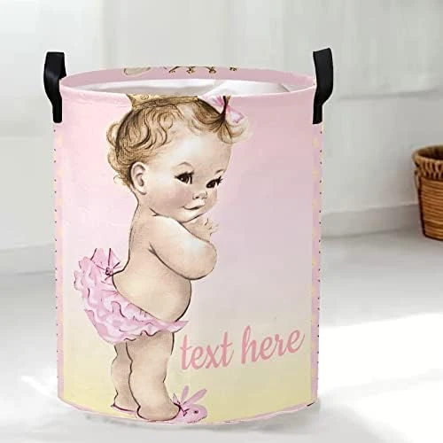 Custom Name Pearl Black Girl Storage Bin Waterproof Nursery Storage Basket With Durable Handles Dirty Clothes Hamper For Bedroom Bathroom 6 Custom Name Pearl Black Girl Storage Bin Waterproof Nursery Storage Basket With Durable Handles Dirty Clothes Hamper For Bedroom Bathroom - Image 6