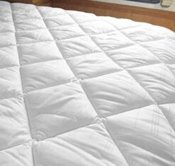 RV 72x80 Camper King Quilted Mattress Pad Cover. Fitted Sheet Style. For RV, Camper. Made In The USA