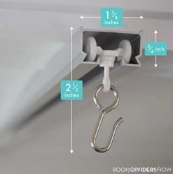 Ceiling Track Room Divider Kit - XXX-Large A, 8ft Tall X 14ft - 18ft Wide (Slate Gray) -Safavieh Furniture 41O746EmgRL