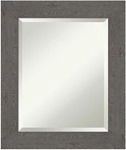 Amanti Art Vanity Framed Bathroom Mirror, Glass Size 22 X 28, Alta Brown Grey -Safavieh Furniture 41OCfvkZgL. AC