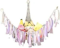 Areclern Stuffed Animal Storage Plush Toy Hanging Mesh Toy Net Toy Organizers And Storage Kids Bedroom Decor Beige -Safavieh Furniture 41OfCS4ahGL. AC