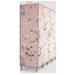 HMGGDD Detachable Wardrobe Steel Frame Thicken Bold Double Folding Full Hanging Fabric Simple Storage Economy Cloth Wardrobe 10 HMGGDD Detachable Wardrobe Steel Frame Thicken Bold Double Folding Full Hanging Fabric Simple Storage Economy Cloth Wardrobe -Safavieh Furniture 41Ovsts18EL 1