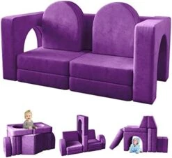 Wanan Kids Couch 10PCS, Toddler Couch With Modular Kids Couch For Playroom Bedroom, 10 In 1 Multifunctional Toddler Couch For Playing, Creativing, Sleeping, Indoor Kids Sofa (Blueberry) 26 Wanan Kids Couch 10PCS, Toddler Couch With Modular Kids Couch For Playroom Bedroom, 10 In 1 Multifunctional Toddler Couch For Playing, Creativing, Sleeping, Indoor Kids Sofa (Blueberry) -Safavieh Furniture 41OzAxF0OL. AC