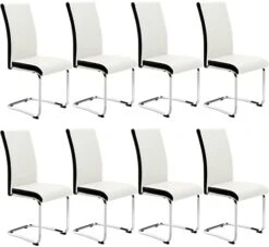 SICOTAS Dining Chairs Set Of 2 - Modern Kitchen Chairs Faux Leather, High Back Dining Room Chairs With Metal Base, Upholstered Dinner Chairs, 2 PCS Armless Side Chair For Dining Room And Kitchen,Black -Safavieh Furniture 41P3Fhbh88L. AC