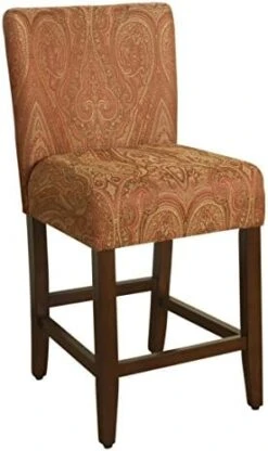 HomePop Upholstered Counter Height Barstool, 24-Inch, Suri Blue & Parsons Classic Upholstered Accent Dining Chair, Set Of 2, Suri Blue -Safavieh Furniture 41P4 I2Nf4L. AC