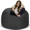 Chill Sack Bean Bag Chair: Giant 4' Memory Foam Furniture Bean Bag - Big Sofa With Soft Micro Fiber Cover - Charcoal