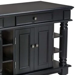 Homestyles Americana Black Kitchen Island With Open Shelving By Home Styles -Safavieh Furniture 41PuaV8K3dL