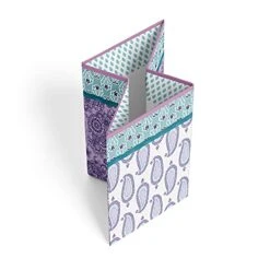 Bacati - Paisley Kids Storage (Collapsible Hamper 14 X 14 X 19 Inches, Lilac/Purple/Aqua)