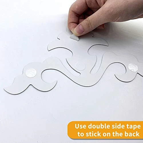 Funlife 16PCS Fleur De Lis Pattern Hollow Self Adhesive Wall Mirror Stickers, Non Glass Small Acrylic Mirror For Home Cabinet Wall Decor 3.94" X 3.94" Gold 5 Funlife 16PCS Fleur De Lis Pattern Hollow Self Adhesive Wall Mirror Stickers, Non Glass Small Acrylic Mirror For Home Cabinet Wall Decor 3.94" X 3.94" Gold - Image 5