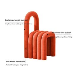 QQXX Velvet Footstool Ottoman,U-Shaped Footrest Stool With Backrest,Small Foot Stool Makeup Stool For Entryway, Modern Upholstered Sofa Seat Step Stool For Living Room Bedroom Decor(16x22x31inch, B) -Safavieh Furniture 41QCWhMGFnL