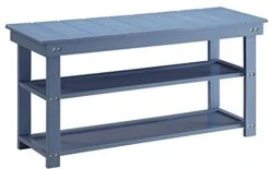 Convenience Concepts Oxford Utility Mudroom Bench, Blue