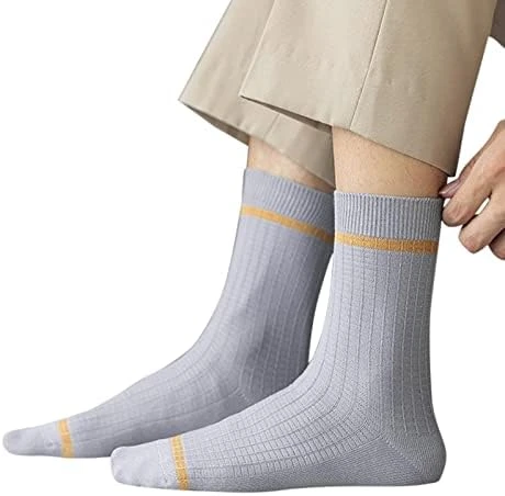 1 Pairs Male Casual Striped Socks Solid Breathable Middle Socks Fussy Socks (Black, 18-40 Year) 9 1 Pairs Male Casual Striped Socks Solid Breathable Middle Socks Fussy Socks (Black, 18-40 Year) - Image 9