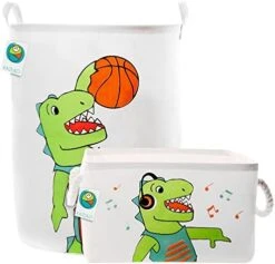 KAZULO Unicorn Hamper Set, Large Round Unicorn Laundry Basket, Kids Laundry Basket Set, Kids Hamper, Toy Storage, 2 Bin (Watermelon Unicorn Bundle) -Safavieh Furniture 41QrZce5kL. AC