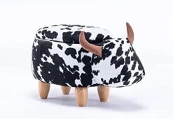 Home 2 Office Cow Ottoman For Kids' Bedroom, Playroom, Nursery, And Living Room, Animal Ottoman With Storage, Footstool For Kids, Black/White -Safavieh Furniture 41R16tV0QpL