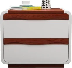 Bedside Table, Bedside Table Simple Nightstand, Modern Bedside Table 2-Drawer Living Room Bedroom, Small Spaces Storage Cabinet Living Room Side End Table -Safavieh Furniture 41Rflpku4PL. AC