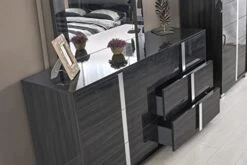 GENERIC Roma Bonded Leather LED Platform Bedroom Set (King Bed, 2 Nightstands, Dresser, Mirror, Chest), Tiger Gray 10 GENERIC Roma Bonded Leather LED Platform Bedroom Set (King Bed, 2 Nightstands, Dresser, Mirror, Chest), Tiger Gray -Safavieh Furniture 41RiB2bEBdL