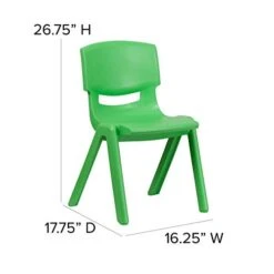 Flash Furniture Whitney 2 Pack Green Plastic Stackable School Chair With 15.5" Seat Height -Safavieh Furniture 41RlZLgvdkL