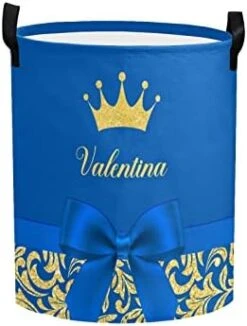 Personalized Laundry Basket Hamper,Princess Princes Black Pink,Collapsible Storage Baskets With Handles For Kids Room,Clothes, Nursery Decor -Safavieh Furniture 41Rs1P1c8lL. AC