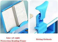 OLOTU Height Adjustable Kids Desk And Chair Set, Writing Table With Tilt Desktop & LED Light & Storage Drawer, Study Desk For Boys Girls -Safavieh Furniture 41RuQ8ib45L