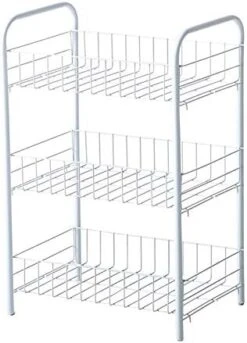 NERDOH 2/3 Tier Simple Storage Organizer Rack Bedroom Bathroom Kitchen Shelf Metal Rolling Trolley Cart Storage Holder Basket Bookshelf,Without Wheel,2 Tiers -Safavieh Furniture 41S3vtkzsYL. AC