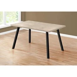 Monarch Specialties 36"X 60" / DARK TAUPE/BLACK METAL Dining Table -Safavieh Furniture 41SHwPH4pfL