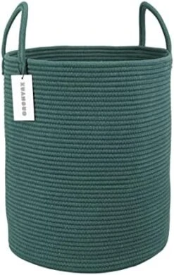 XUANGUO Rope Laundry Basket Hamper For Clothes Woven Storage Basket For Living Room Bedroom Boho Tall Rope Baskets For Blanket Toys Pillow Towels Baby Nursery Hamper Bin Large Purple Or Lavendor -Safavieh Furniture 41SIbWilWeL. AC