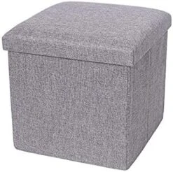 DOUBAO Foldable Storage Stool Storage Baskets Fabric Storage Box Use As A Stool Bedroom Living Room Footrest Laundry Basket 30 * 30 * 30 (Color : Black) -Safavieh Furniture 41SMUkNOacL. AC