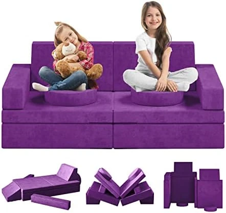 Linor Kids Couch 10 Pcs Toddler Couch, Baby Kids Sofa Couch For Bedroom & Playroom, Over 10 Combinations Creative Modular Sofa For Imaginative Kids, Kids Furniture(Grey) 15 Linor Kids Couch 10 Pcs Toddler Couch, Baby Kids Sofa Couch For Bedroom & Playroom, Over 10 Combinations Creative Modular Sofa For Imaginative Kids, Kids Furniture(Grey) - Image 15